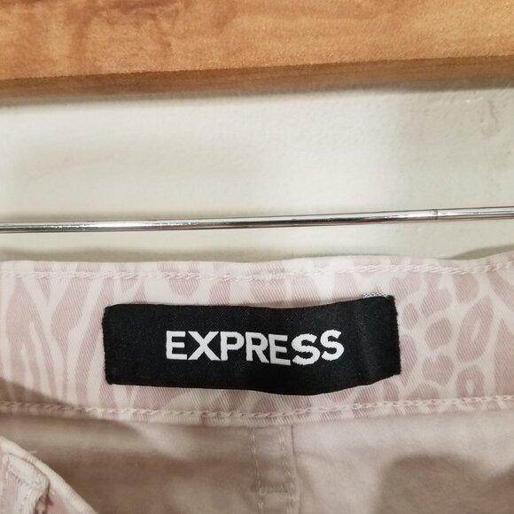 Express Animal Print Ankle Legging Mid Rise Stretch Jeans Pants Size 2S - Picture 3 of 7
